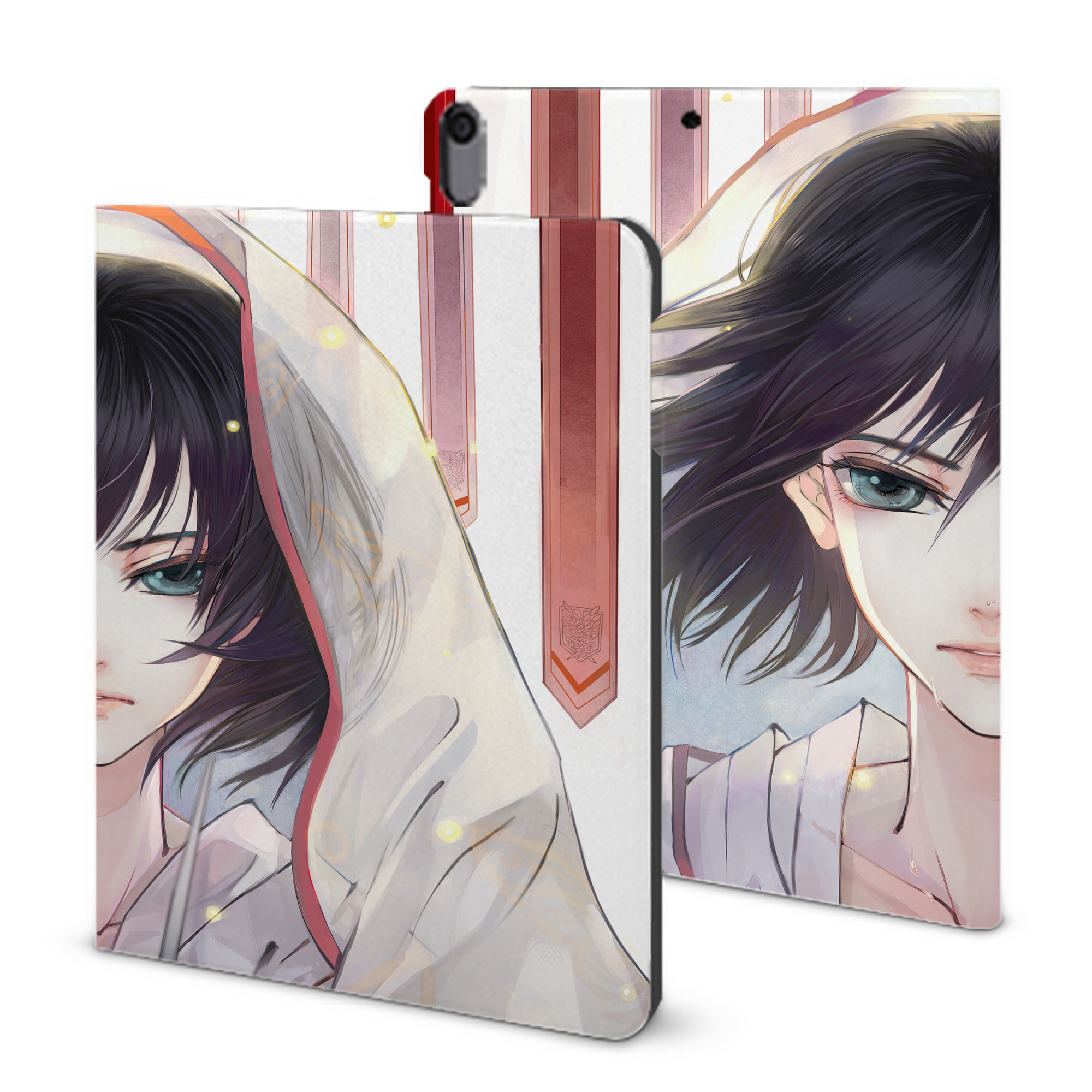 （画像用） 進撃の巨人 Attack on Titan IPad ケース ブック型 PUレザー TPU 耐衝撃 軽量 薄型 ペン収納なし 全面保護 IPad 各モデル対応